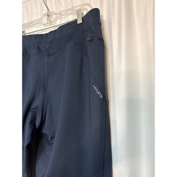 Hylete X-Large Long Mens Navy Joggers With Zippered Pockets & Drawstring Waist - Picture 5 of 6